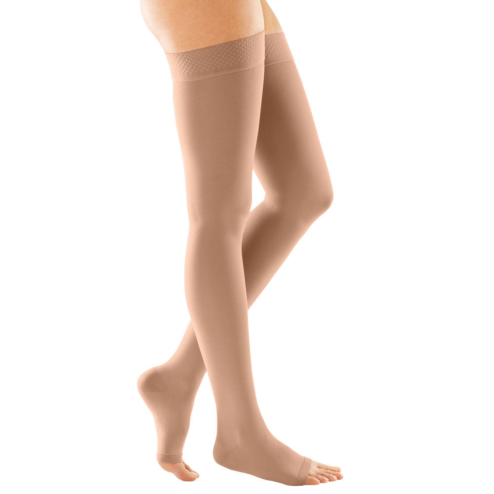 Medi duomed® basic CCL2 AG Schenkelstrümpfe normal (72-83 cm) o. Fußspitze Noppenhaftband