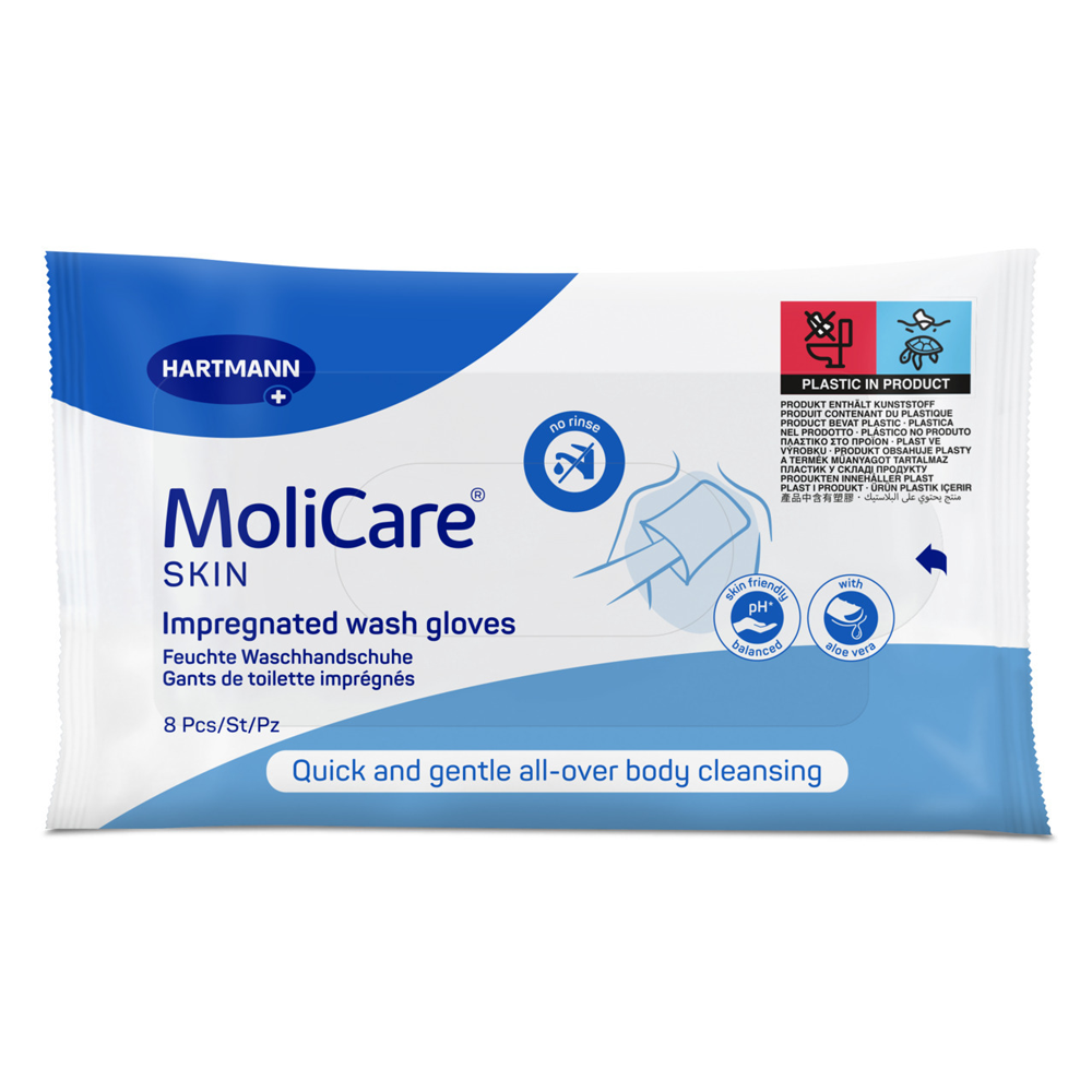 Hartmann MoliCare® Skin Feuchte Waschhandschuhe (1x8 Stück)