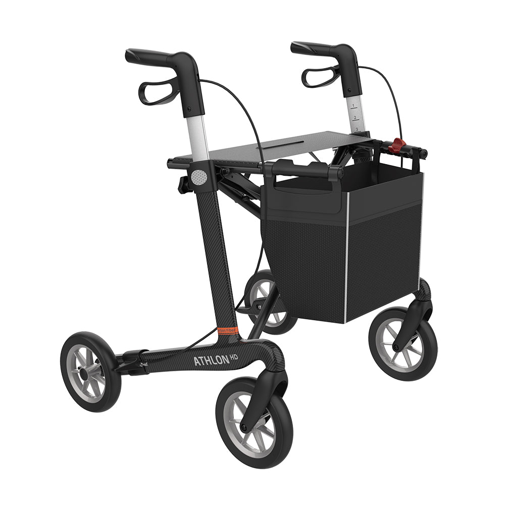 Rehasense Athlon HD Carbon XL Leichtgewichtrollator mit Soft-Rädern