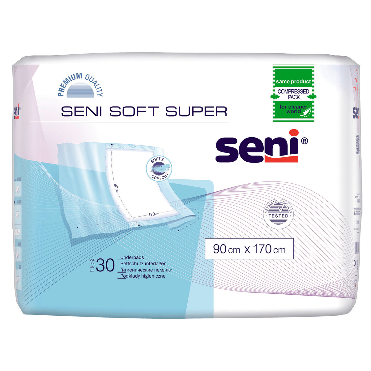 Seni Soft Super 170x90 cm Krankenunterlagen (1x30 Stk.)