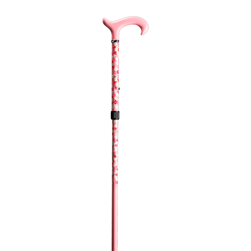 Gastrock Gehstock Step-Derby Pink Flower