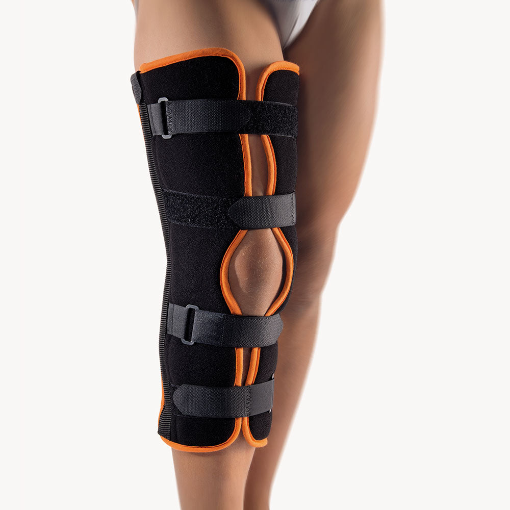 Bort Immob-Schiene mit Patella-Aussparung Kinder, schwarz