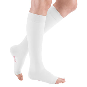 mediven plus CCL2 AD Kompressionsstrümpfe kurz (34-38 cm) o. Fußspitze Trikotabschlussrand