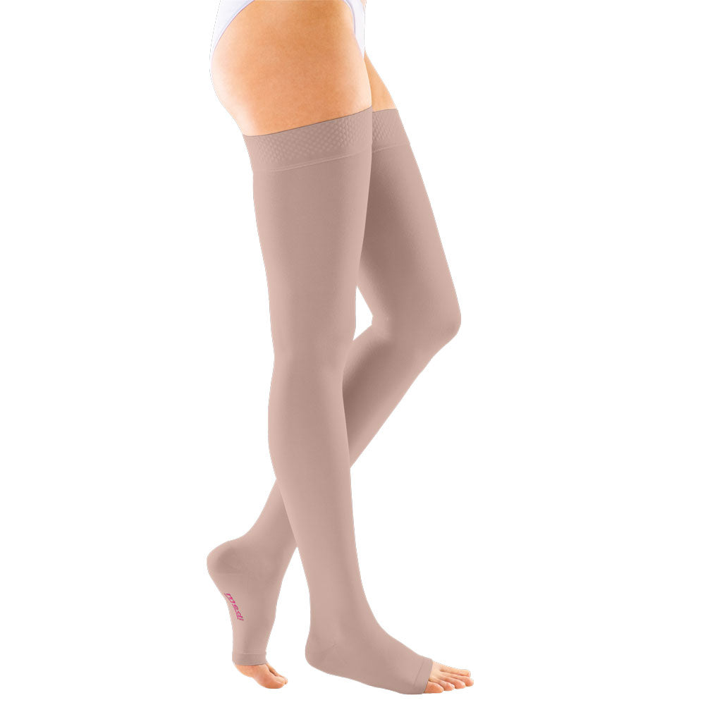 mediven® forte CCL2 AG Schenkelstrümpfe normal (72-83 cm) o. Fußspitze Noppenhaftband