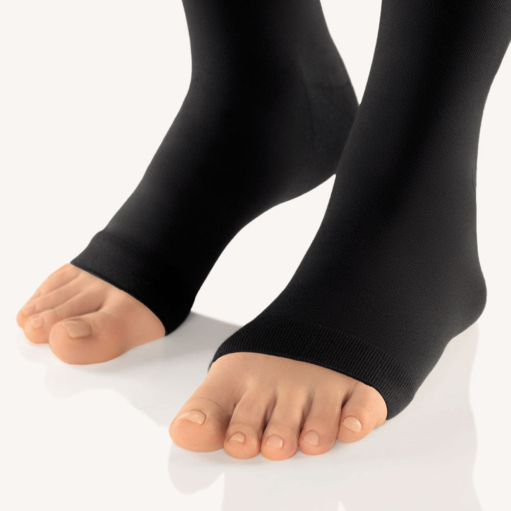 BORT AktiVen® Extra CCL2 AG Schenkelstrümpfe normal offene Fußspitze mit Noppenhaftband