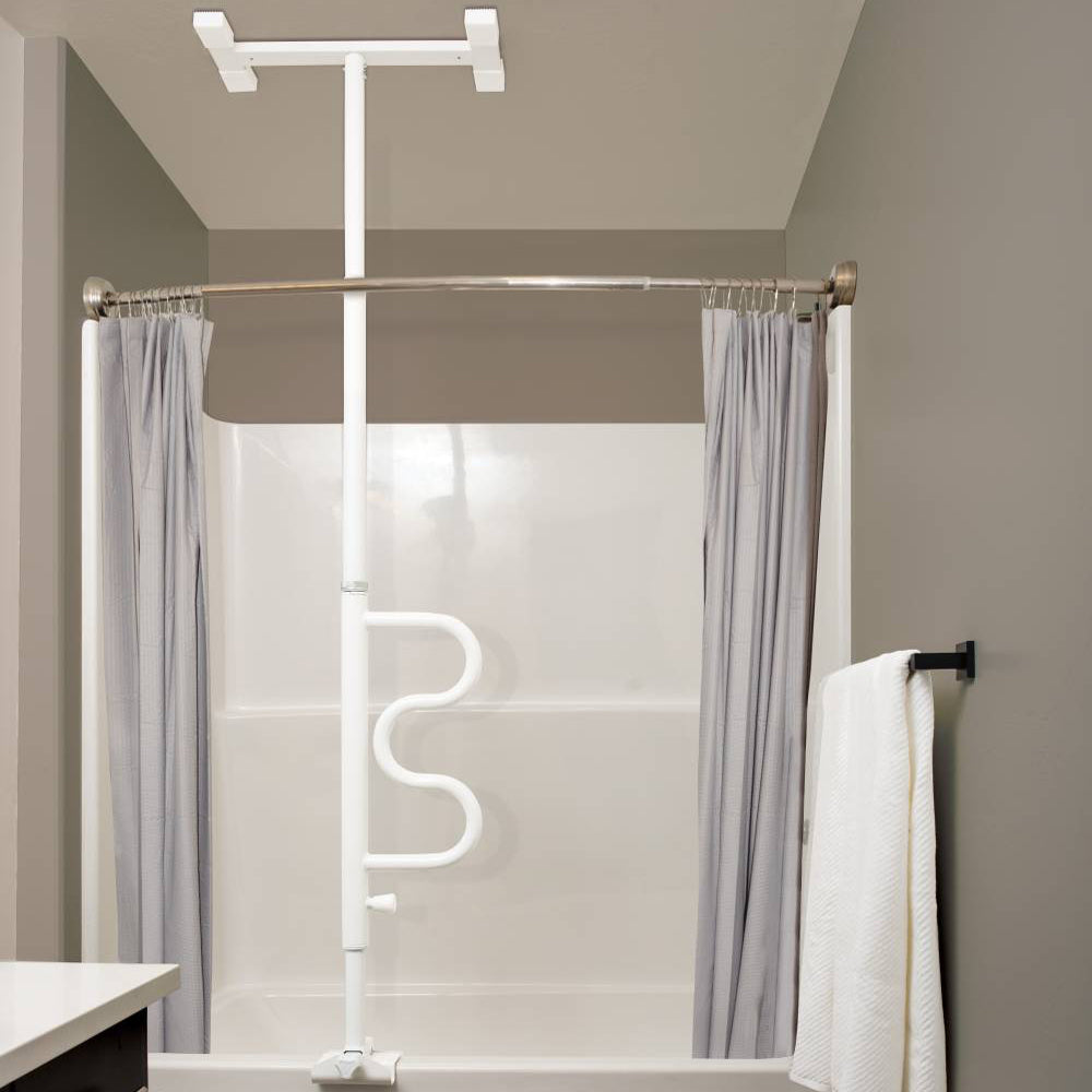 Wonder Bathtube Pole Badewannen-Deckenstange mit Griff - Ohne Bohren
