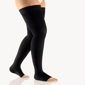 BORT AktiVen® Extra CCL2 AG Schenkelstrümpfe normal offene Fußspitze mit Noppenhaftband