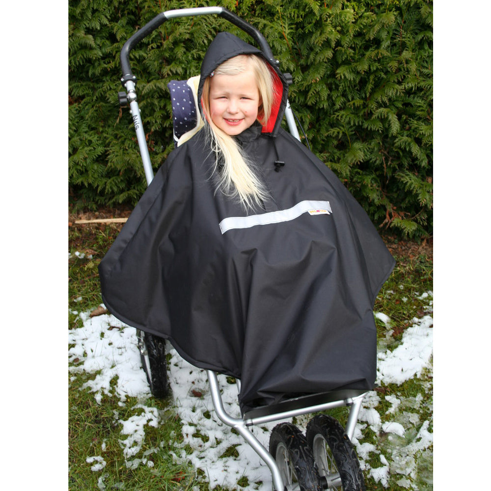 Orgaterm Kinder-Poncho mit Nylon   Fleece