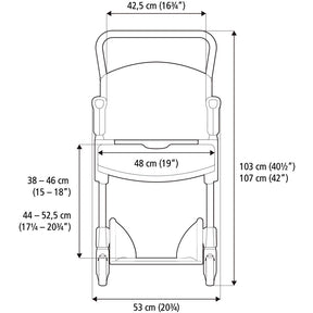Etac Clean Dusch- und Toilettenrollstuhl Standard Comfort