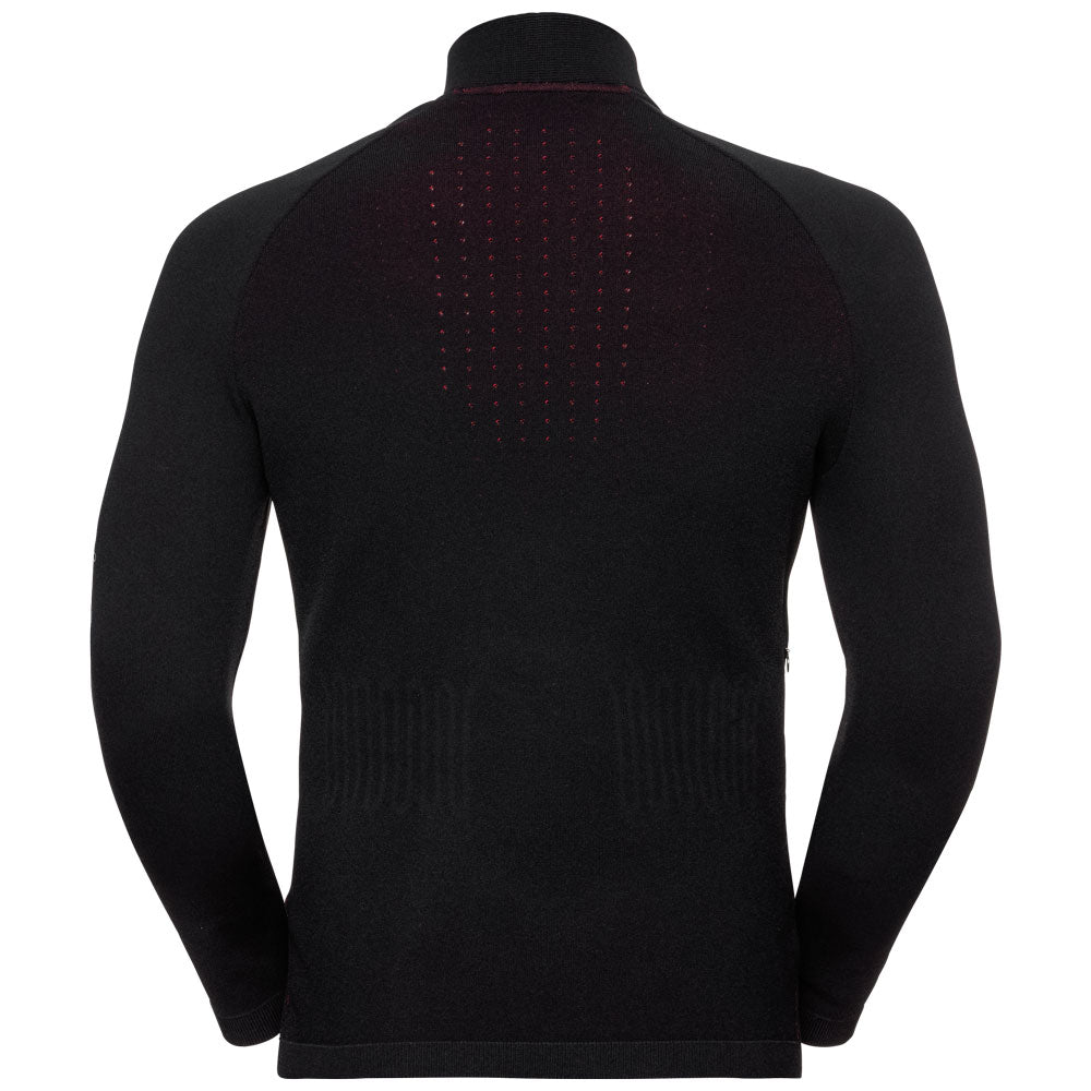 Odlo I-THERMIC Midlayer Herren beheizbares Unterhemd mit 1/2 Reißverschluss