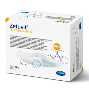 Hartmann Zetuvit® Plus Silicone Border Wundauflage 17,5x17,5 cm (1x10 Stk.)